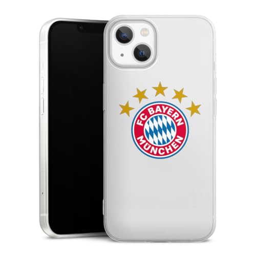 Slim Case extra dünn kompatibel mit Apple iPhone 13 Silikon Handyhülle transparent Hülle FC Bayern München FCB Sterne Slim Case extra dünn kompatibel mit Apple iPhone 13 Silikon Handyhülle transparent Hülle FC Bayern München FCB Sterne von DeinDesign