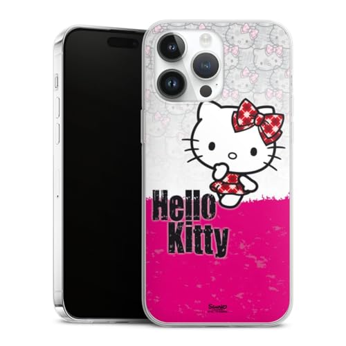 Slim Case extra dünn kompatibel mit Apple iPhone 14 Pro Max Silikon Handyhülle transparent Hülle Hello Kitty Fanartikel Kawaii von DeinDesign