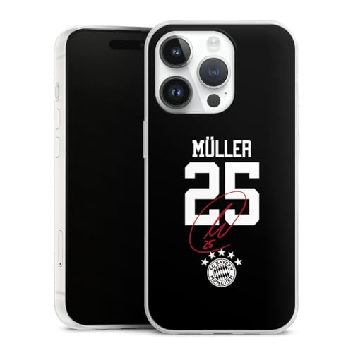 Slim Case extra dünn kompatibel mit Apple iPhone 14 Pro Silikon Handyhülle transparent Hülle FC Bayern München FCB Thomas Müller Slim Case extra dünn kompatibel mit Apple iPhone 14 Pro Silikon Handyhülle transparent Hülle FC Bayern München FCB Thomas Müller von DeinDesign