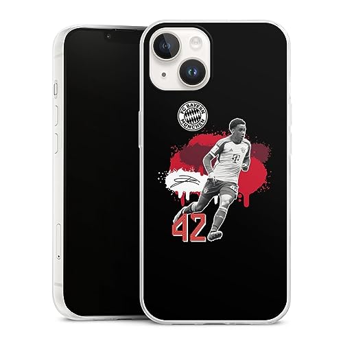 Slim Case extra dünn kompatibel mit Apple iPhone 14 Silikon Handyhülle transparent Hülle FC Bayern München Jamal Musiala Offizielles Lizenzprodukt Slim Case extra dünn kompatibel mit Apple iPhone 14 Silikon Handyhülle transparent Hülle FC Bayern München Jamal Musiala Offizielles Lizenzprodukt von DeinDesign