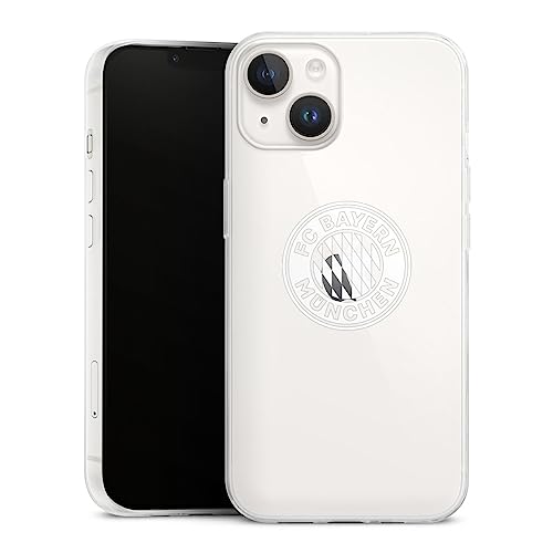 DeinDesign Slim Case extra dünn kompatibel mit Apple iPhone 14 Silikon Handyhülle transparent Hülle FC Bayern München Wappen FCB DeinDesign Slim Case extra dünn kompatibel mit Apple iPhone 14 Silikon Handyhülle transparent Hülle FC Bayern München Wappen FCB von DeinDesign