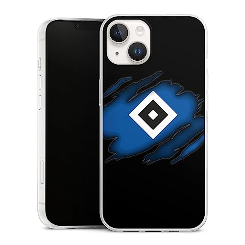 Slim Case extra dünn kompatibel mit Apple iPhone 14 Silikon Handyhülle transparent Hülle Hamburger SV HSV Offizielles Lizenzprodukt Slim Case extra dünn kompatibel mit Apple iPhone 14 Silikon Handyhülle transparent Hülle Hamburger SV HSV Offizielles Lizenzprodukt von DeinDesign