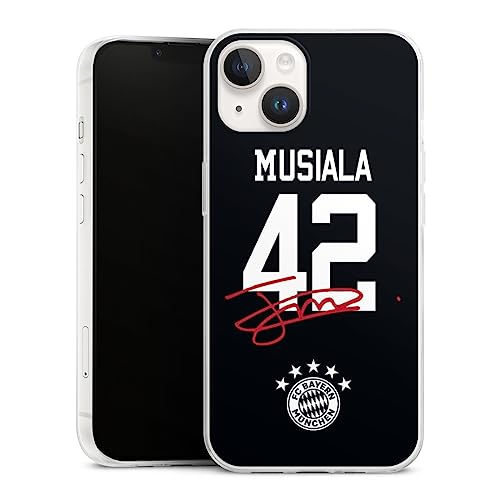 Slim Case extra dünn kompatibel mit Apple iPhone 14 Silikon Handyhülle transparent Hülle Jamal Musiala FC Bayern München Fanartikel Slim Case extra dünn kompatibel mit Apple iPhone 14 Silikon Handyhülle transparent Hülle Jamal Musiala FC Bayern München Fanartikel von DeinDesign