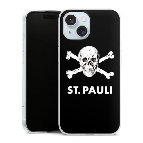 Slim Case extra dünn kompatibel mit Apple iPhone 15 Silikon Handyhülle transparent Hülle FC St. Pauli Totenkopf Offizielles Lizenzprodukt Slim Case extra dünn kompatibel mit Apple iPhone 15 Silikon Handyhülle transparent Hülle FC St. Pauli Totenkopf Offizielles Lizenzprodukt von DeinDesign