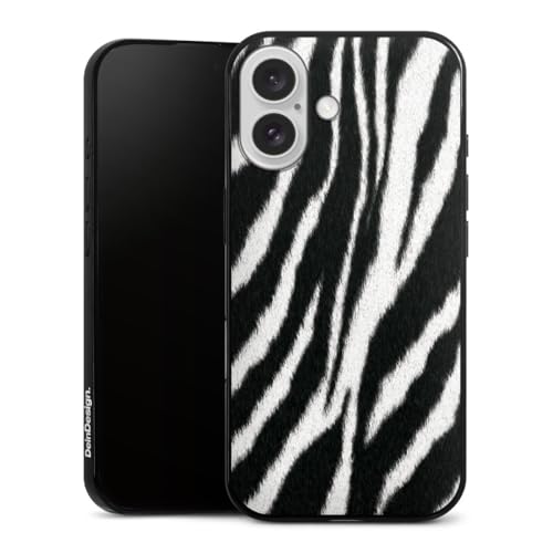 Slim Case extra dünn kompatibel mit Apple iPhone 16 Silikon Handyhülle schwarz Hülle Zebra Fell Muster Slim Case extra dünn kompatibel mit Apple iPhone 16 Silikon Handyhülle schwarz Hülle Zebra Fell Muster von DeinDesign