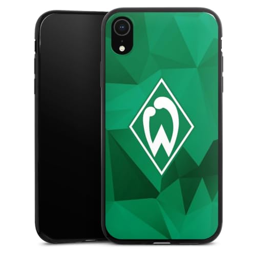 DeinDesign Slim Case extra dünn kompatibel mit Apple iPhone Xr Silikon Handyhülle schwarz Hülle SV Werder Bremen Camouflage Offizielles Lizenzprodukt von DeinDesign