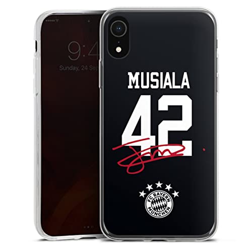 Slim Case extra dünn kompatibel mit Apple iPhone Xr Silikon Handyhülle transparent Hülle Jamal Musiala FC Bayern München Fanartikel Slim Case extra dünn kompatibel mit Apple iPhone Xr Silikon Handyhülle transparent Hülle Jamal Musiala FC Bayern München Fanartikel von DeinDesign