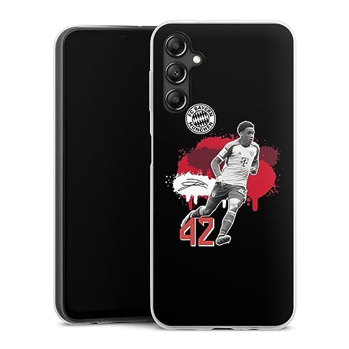 DeinDesign Slim Case extra dünn kompatibel mit Samsung Galaxy A14 5G Silikon Handyhülle transparent Hülle FC Bayern München Jamal Musiala Offizielles Lizenzprodukt DeinDesign Slim Case extra dünn kompatibel mit Samsung Galaxy A14 5G Silikon Handyhülle transparent Hülle FC Bayern München Jamal Musiala Offizielles Lizenzprodukt von DeinDesign