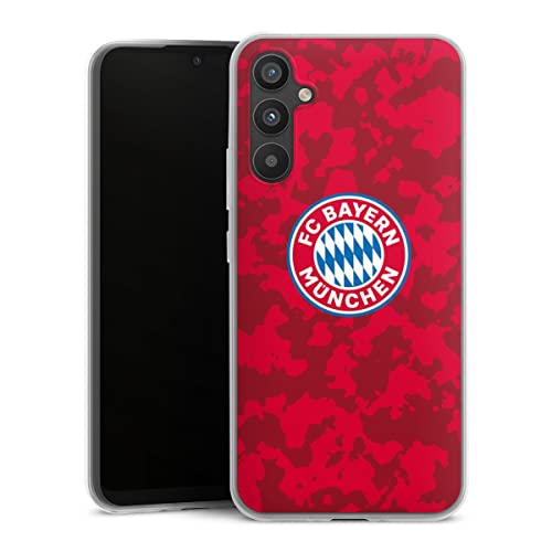 DeinDesign Slim Case extra dünn kompatibel mit Samsung Galaxy A34 5G Silikon Handyhülle transparent Hülle FC Bayern München Camouflage FCB DeinDesign Slim Case extra dünn kompatibel mit Samsung Galaxy A34 5G Silikon Handyhülle transparent Hülle FC Bayern München Camouflage FCB von DeinDesign