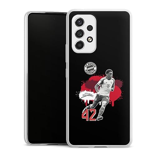 DeinDesign Slim Case extra dünn kompatibel mit Samsung Galaxy A53 5G Silikon Handyhülle transparent Hülle FC Bayern München Jamal Musiala Offizielles Lizenzprodukt DeinDesign Slim Case extra dünn kompatibel mit Samsung Galaxy A53 5G Silikon Handyhülle transparent Hülle FC Bayern München Jamal Musiala Offizielles Lizenzprodukt von DeinDesign