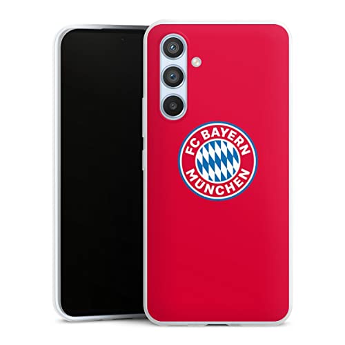 DeinDesign Slim Case extra dünn kompatibel mit Samsung Galaxy A54 5G Silikon Handyhülle transparent Hülle FC Bayern München FCB Logo DeinDesign Slim Case extra dünn kompatibel mit Samsung Galaxy A54 5G Silikon Handyhülle transparent Hülle FC Bayern München FCB Logo von DeinDesign