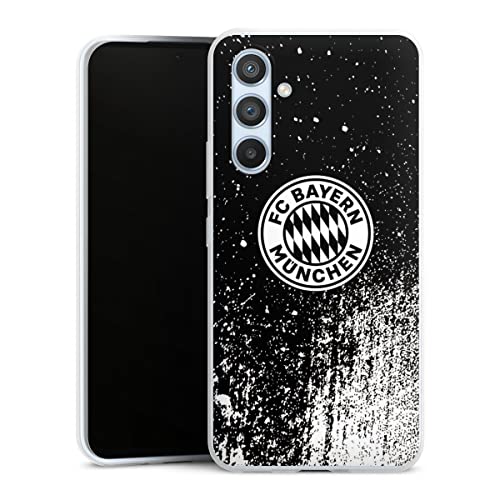 DeinDesign Slim Case extra dünn kompatibel mit Samsung Galaxy A54 5G Silikon Handyhülle transparent Hülle FC Bayern München Offizielles Lizenzprodukt FCB von DeinDesign