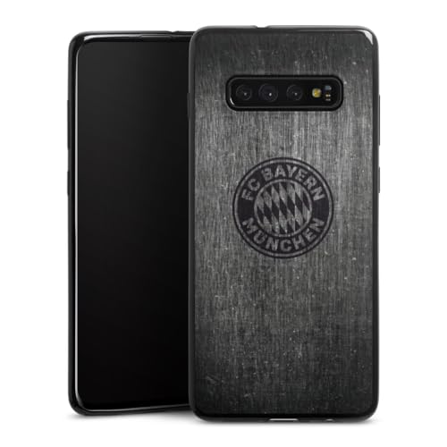 Slim Case extra dünn kompatibel mit Samsung Galaxy S10 Plus Silikon Handyhülle schwarz Hülle Metallic Look FCB FC Bayern München von DeinDesign