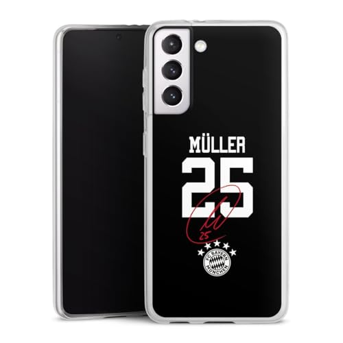 DeinDesign Slim Case extra dünn kompatibel mit Samsung Galaxy S21 5G Silikon Handyhülle transparent Hülle FC Bayern München FCB Thomas Müller DeinDesign Slim Case extra dünn kompatibel mit Samsung Galaxy S21 5G Silikon Handyhülle transparent Hülle FC Bayern München FCB Thomas Müller von DeinDesign