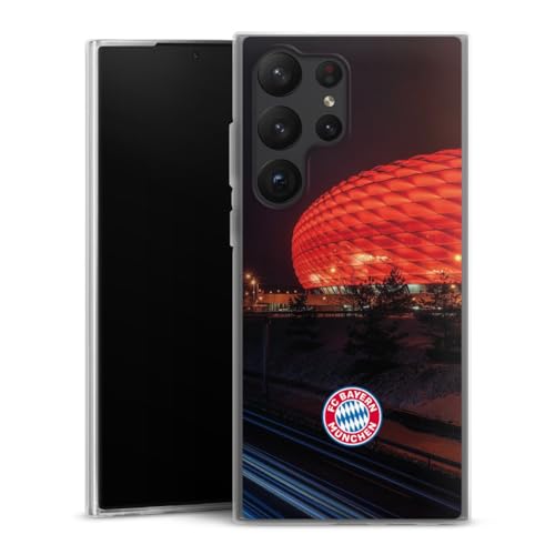 Slim Case extra dünn kompatibel mit Samsung Galaxy S23 Ultra Silikon Handyhülle transparent Hülle FC Bayern München FCB Stadion von DeinDesign