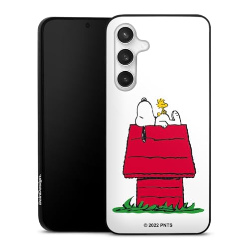 DeinDesign Slim Case extra dünn kompatibel mit Samsung Galaxy S24 FE 5G Silikon Handyhülle schwarz Hülle Snoopy Offizielles Lizenzprodukt Peanuts von DeinDesign