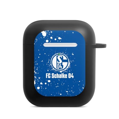 Hülle mit Karabiner kompatibel mit Apple AirPods (1. Generation) Case schwarz Schutzhülle mit Schlüsselanhänger Bundesliga FC Schalke 04 Fußball von DeinDesign