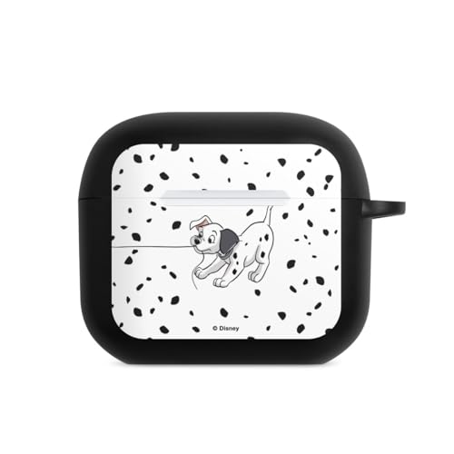 Hülle mit Karabiner kompatibel mit Apple AirPods (3. Generation) Case schwarz Schutzhülle mit Schlüsselanhänger 101 Dalmatiner Hund Disney von DeinDesign