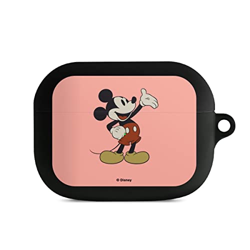 Hülle mit Karabiner kompatibel mit Apple AirPods Pro 1. Generation Case schwarz Schutzhülle mit Schlüsselanhänger Disney Mickey Mouse Offizielles Lizenzprodukt von DeinDesign