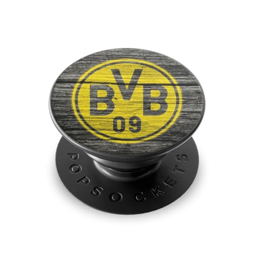 Popsockets PopGrip Handy Halterung Ständer Smartphone & Tablet Griff Borussia Dortmund BVB Holzoptik von DeinDesign