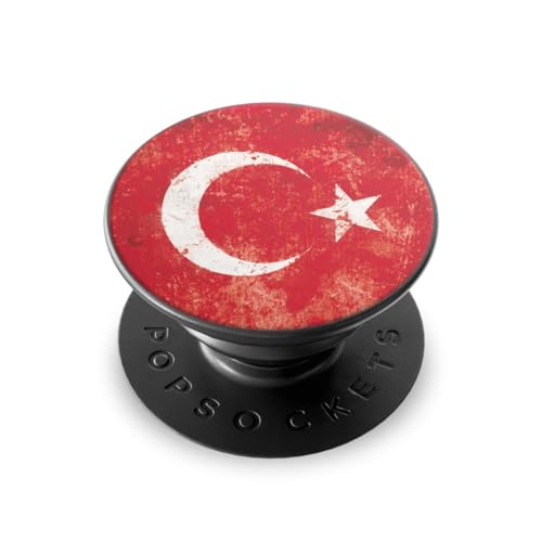 Popsockets PopGrip Handy Halterung Ständer Smartphone & Tablet Griff Türkei Flagge Mond von DeinDesign