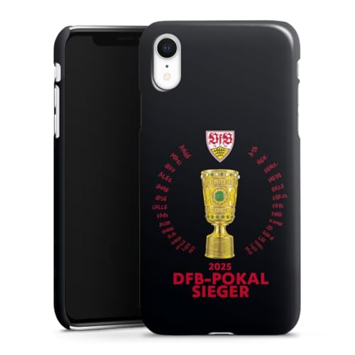 Premium Case kompatibel mit Apple iPhone Xr Smartphone Handyhülle Schutzhülle glänzend VfB Stuttgart Pokal Offizielles Lizenzprodukt von DeinDesign