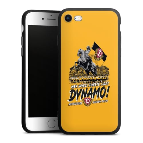 Premium Silikon Hülle kompatibel mit Apple iPhone 8 Handyhülle schwarz Case SG Dynamo Dresden Offizielles Lizenzprodukt Aufstieg von DeinDesign
