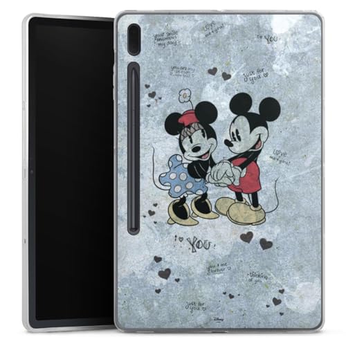 Silikon Hülle kompatibel mit Samsung Galaxy S7 FE 2021 Tab Case Tablet Hülle Disney Mickey & Minnie Mouse Vintage von DeinDesign