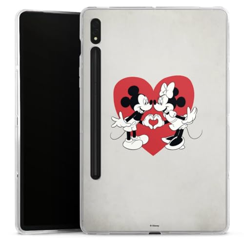 Silikon Hülle kompatibel mit Samsung Galaxy Tab S8 Case Tablet Hülle Mickey & Minnie Mouse Herz Disney von DeinDesign