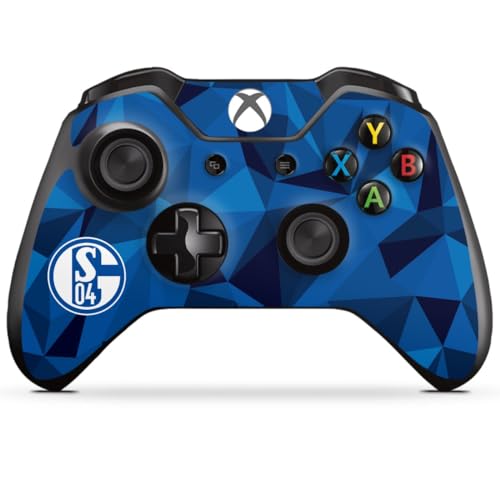 Skin kompatibel mit Microsoft Xbox One Controller Folie Sticker FC Schalke 04 Muster Offizielles Lizenzprodukt von DeinDesign