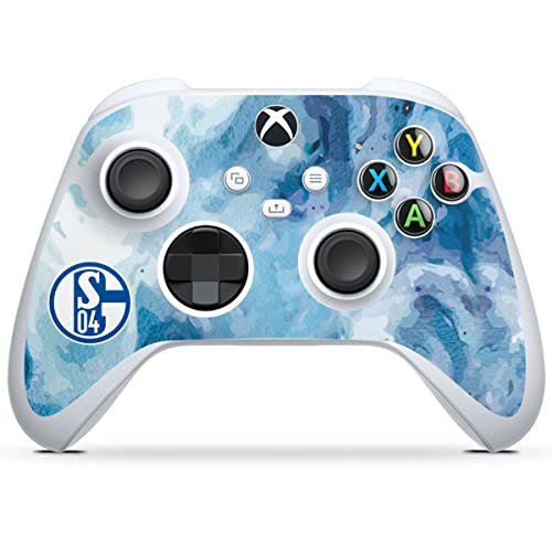 Skin kompatibel mit Microsoft Xbox Series S Controller Folie Sticker FC Schalke 04 Offizielles Lizenzprodukt Logo von DeinDesign