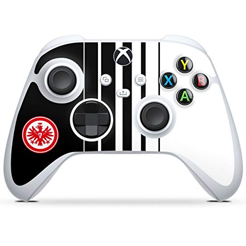 Skin kompatibel mit Microsoft Xbox Series S Controller Folie Sticker Offizielles Lizenzprodukt Eintracht Frankfurt Streifen von DeinDesign