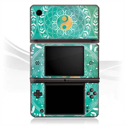 Skin kompatibel mit Nintendo DSi XL Folie Sticker Ying Yang Mint Asien von DeinDesign