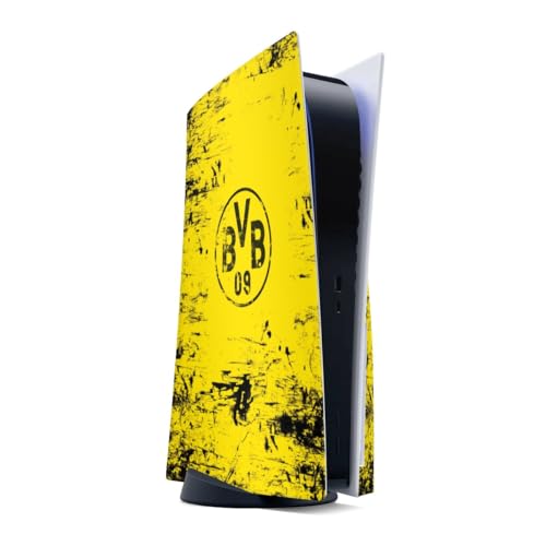 Skin kompatibel mit PS5 Sony Playstation 5 Disc Edition Folie Sticker Borussia Dortmund Offizielles Lizenzprodukt BVB von DeinDesign
