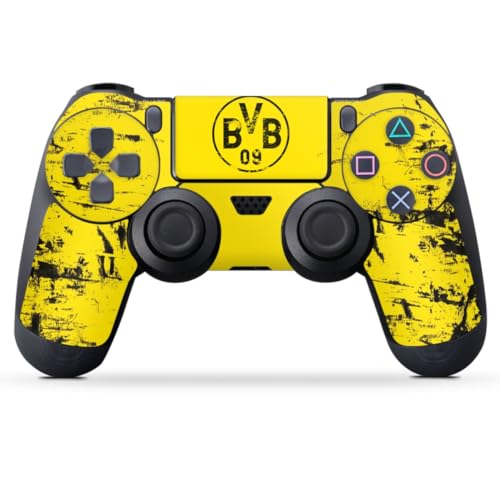 Skin kompatibel mit Sony Playstation 4 PS4 Controller Folie Sticker Borussia Dortmund Offizielles Lizenzprodukt BVB von DeinDesign