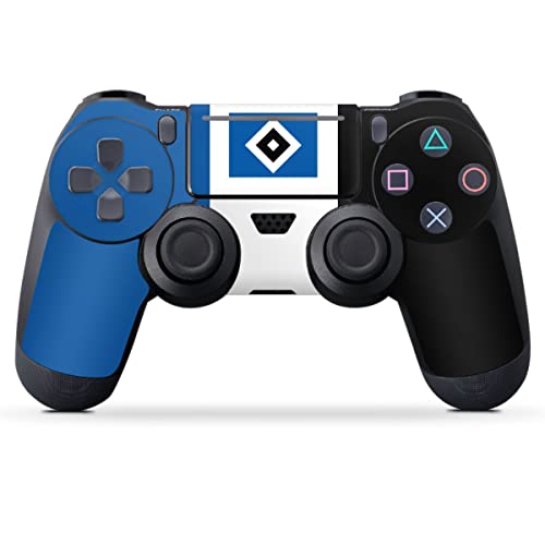 Skin kompatibel mit Sony Playstation 4 PS4 Pro Controller Folie Sticker HSV Streifen Hamburger SV von DeinDesign