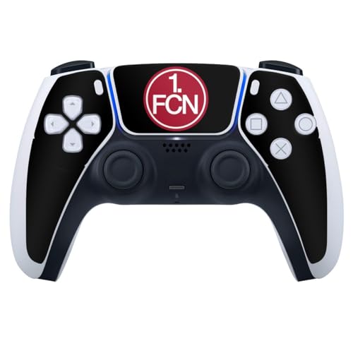 Skin kompatibel mit Sony Playstation 5 PS5 Controller Folie Sticker 1. FC Nürnberg Offizielles Lizenzprodukt 1. FCN von DeinDesign