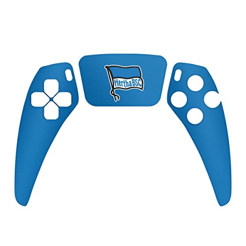 Skin kompatibel mit Sony Playstation 5 PS5 Controller Folie Sticker Hertha BSC Offizielles Lizenzprodukt Flagge von DeinDesign