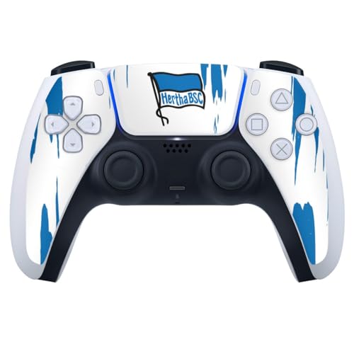 Skin kompatibel mit Sony Playstation 5 PS5 Controller Folie Sticker Offizielles Lizenzprodukt Bundesliga Hertha BSC von DeinDesign