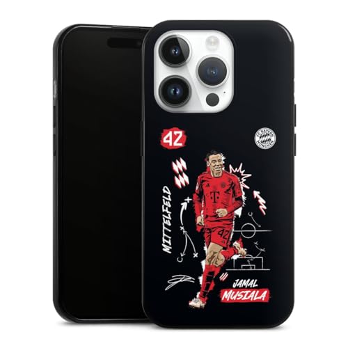 Slim Case extra dünn kompatibel mit Apple iPhone 14 Pro Silikon Handyhülle schwarz Hülle FC Bayern München Jamal Musiala Offizielles Lizenzprodukt Slim Case extra dünn kompatibel mit Apple iPhone 14 Pro Silikon Handyhülle schwarz Hülle FC Bayern München Jamal Musiala Offizielles Lizenzprodukt von DeinDesign