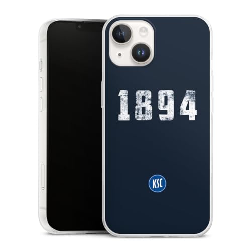 Slim Case extra dünn kompatibel mit Apple iPhone 14 Silikon Handyhülle transparent Hülle KSC Bundesliga Fußball Slim Case extra dünn kompatibel mit Apple iPhone 14 Silikon Handyhülle transparent Hülle KSC Bundesliga Fußball von DeinDesign