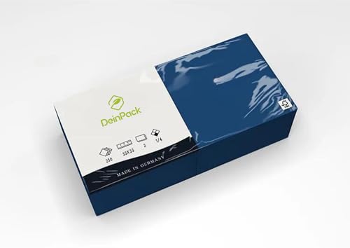 Deinpack 250 Servietten 2 lagig 1/4 Falz blau | Tissueservietten blau | geeignet für Gastronomie, Grillen, Haushalt, Hochzeiten, Catering oder Feste | umweltfreundlich Deinpack 250 Servietten 2 lagig 1/4 Falz blau | Tissueservietten blau | geeignet für Gastronomie, Grillen, Haushalt, Hochzeiten, Catering oder Feste | umweltfreundlich von DeinPack