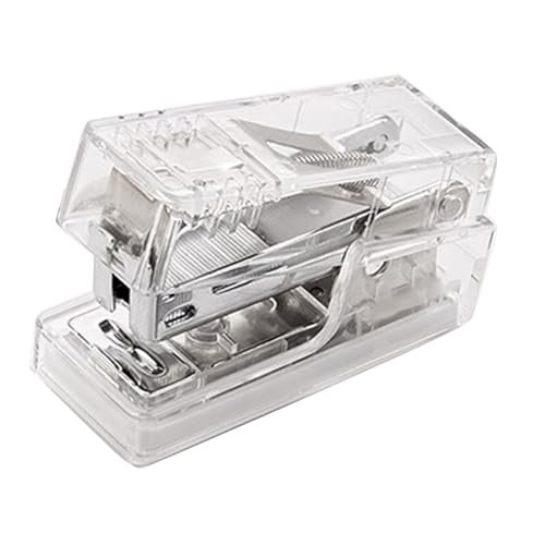 Dekaim Transparenter Schreibtisch-Hefter, Kraftsparend, Transparenter Büro-Schreibtisch-Hefter Mit 640 Heftklammern Für Büro, Schule Und Zuhause(transparent) von Dekaim