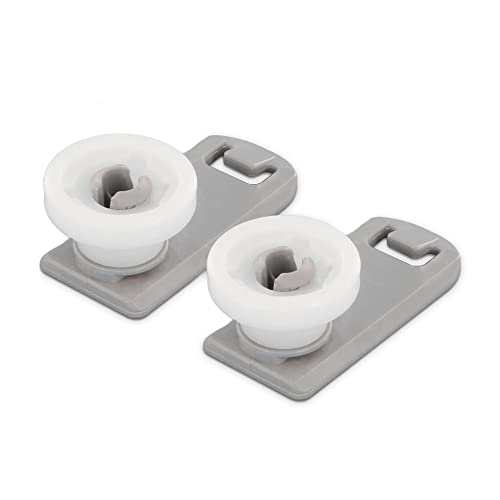 DEKAROX Oberkorbrolle mit Halter 2-er Set Ersatz für Miele 7649011 2 x Korbrolle Rolle mit 22mmØ 47mm Länge für Besteckschublade Geschirrkorb oben für Spülmaschine Geschirrspüler von Dekarox