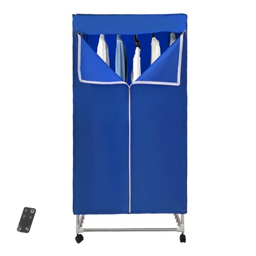 Elektrischer Wäschetrockner, 1500W Tragbare Trockenmaschine mit Timer (0-240min) unb Fernbedienung, Doppel Schicht Design Dryer Machine für Apartment,Zuhause, Reisen von Dekltus