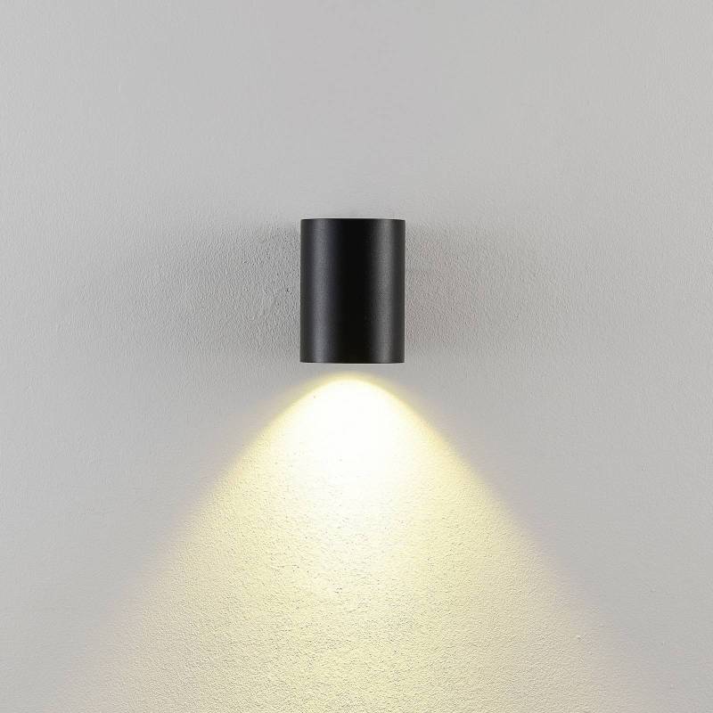 Außenwandlampe CAN, schwarz, 1-flg., Ø 8 cm IP65 Metall GU10 von Deko-Light