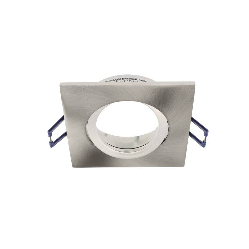 Deckeneinbaulampe Samsola, silber gebürstet, 9 x 9 cm Metall von Deko-Light