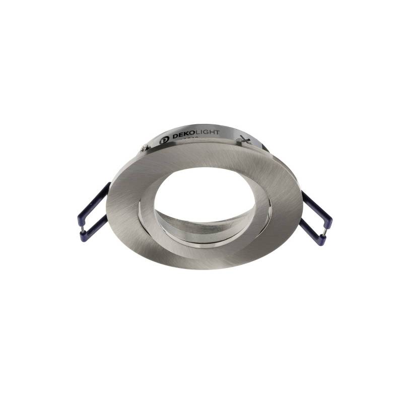 Deckeneinbauleuchte Samsola, silber gebürstet, Ø 8 cm Metall von Deko-Light