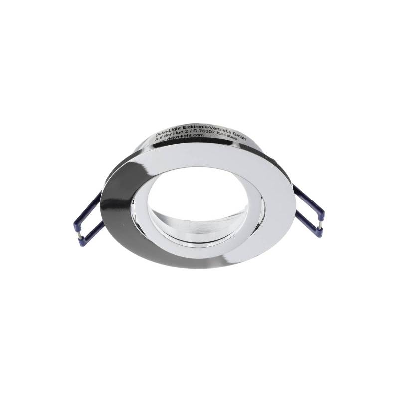 Deckeneinbauleuchte Samsola, silber glänzend, Ø 8 cm, Metall von Deko-Light