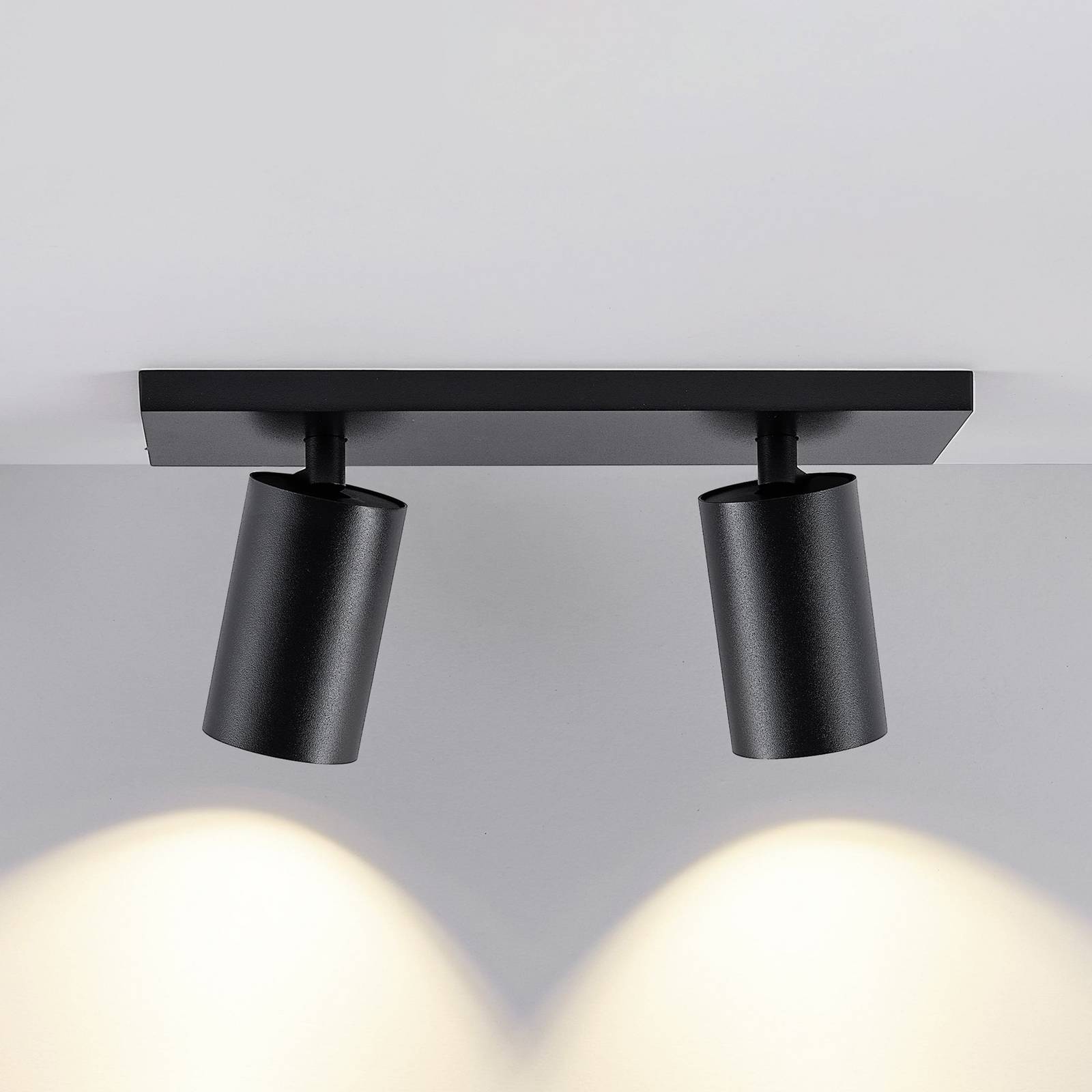 Deckenspot CAN TILT, schwarz, 31 x 9 cm, 2-flg., Metall GU10 Deckenspot CAN TILT, schwarz, 31 x 9 cm, 2-flg., Metall GU10 von Deko-Light